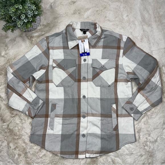 🆕 BC CLOTHING | Women’s Plaid Flannel Shacket - Picture 8 of 11